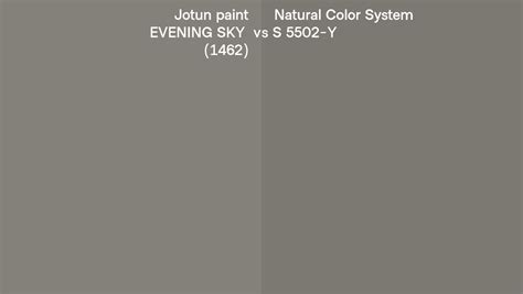 Jotun Paint EVENING SKY 1462 Vs Natural Color System S 5502 Y Side By