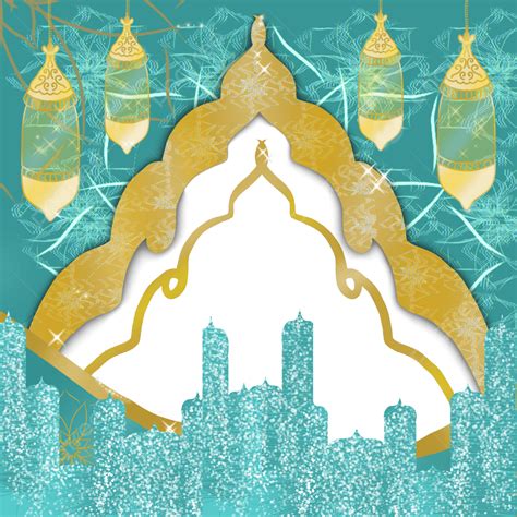 Tosca Frame Png Transparent Tosca Gold Ramadan Frame Islamic Twibbon