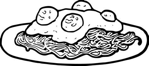 Coloriage Spaghetti Bolognese Impimer