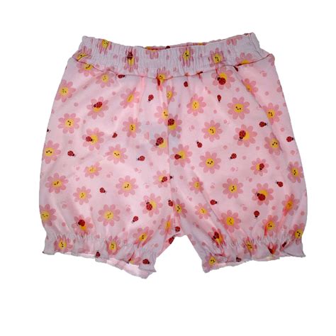 Conjunto curto bebê 3 peças bata vermelha body e shorts rosa estampado