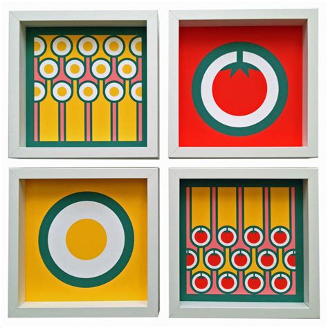 Giclee Art Print Set Of 4 Hokolo