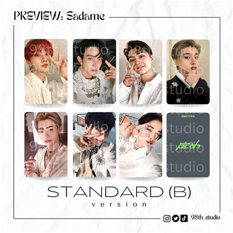 98th Studio On Twitter ENHYPEN Sadame Unofficial Photocards