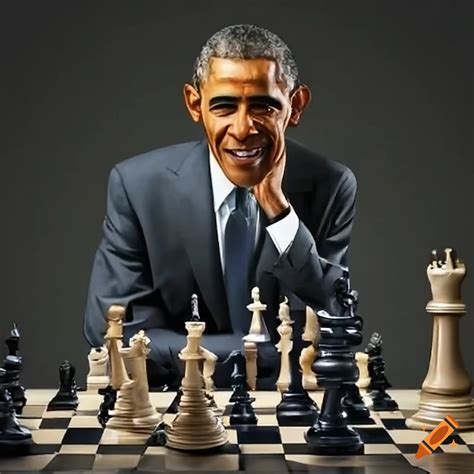 Barack Obama Playing Chess