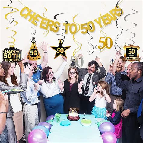 Buy 50th Birthday Decorations For Men Women Cheers To 50 Years Birthday