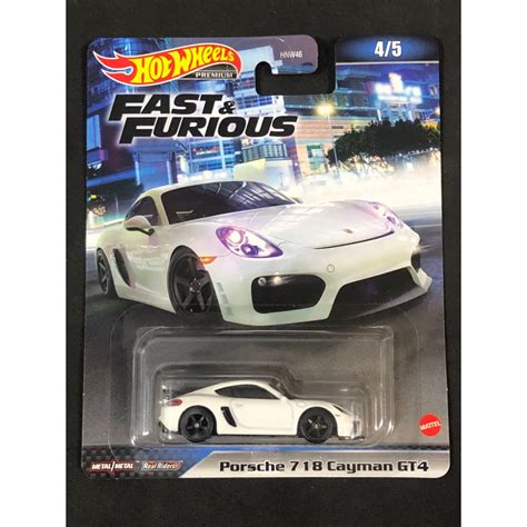 風火輪 Hot wheels 玩命關頭 保時捷 Porsche cayman gt 波子 青蛙 精裝 膠胎 蝦皮購物