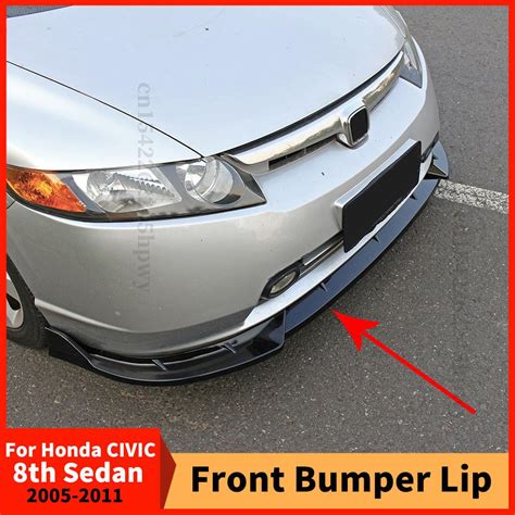 Front Bumper Lip Splitter Diffuser Deflector Facelift Chin For Honda Civic 8th Gen 4d Sedan 2005