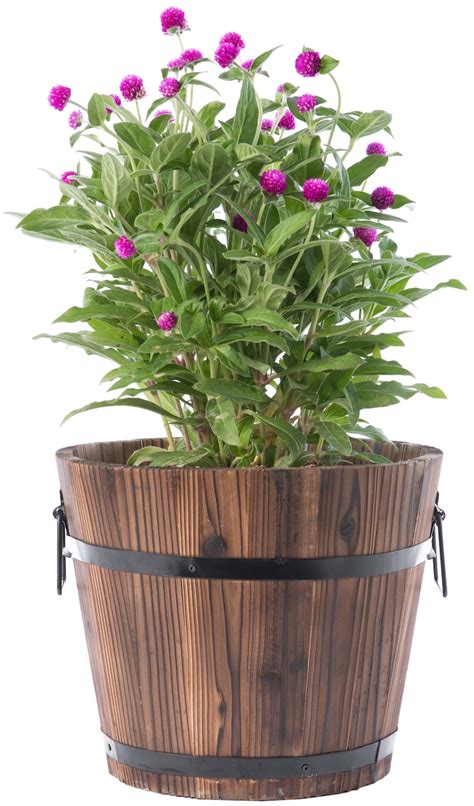 Wooden Whiskey Barrel Planters Michaels