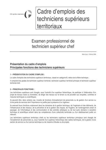 Examen Professionnel D Acces Au Grade De Technicien De L