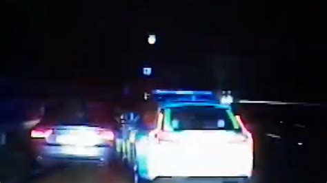 Moment Disqualified And Armed Driver Rams Police Car Before 135mph