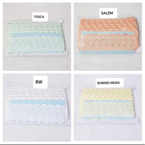 Jual Renda Katun B Lebar Cm Per Pack Isi Yard Shopee Indonesia