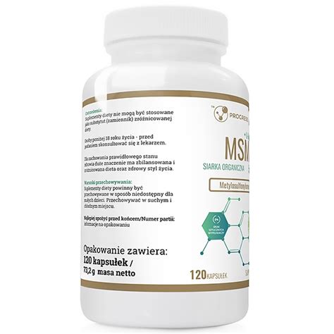 Msm Mg Siarka Organiczna Plus L Leucyna Kapsu Ek Progress Labs