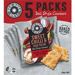 Red Rock Deli Style Crackers Sweet Chilli Sour Cream 5 Pack Woolworths