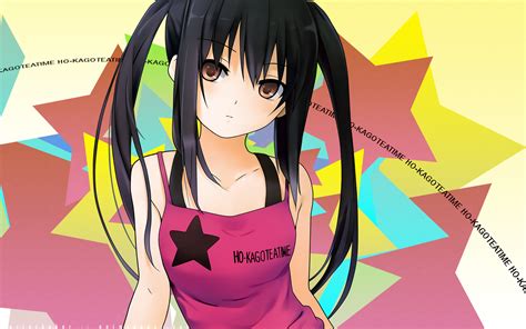 Black Hair Brown Eyes Coffee Kizoku K On Long Hair Nakano Azusa Twintails Vector