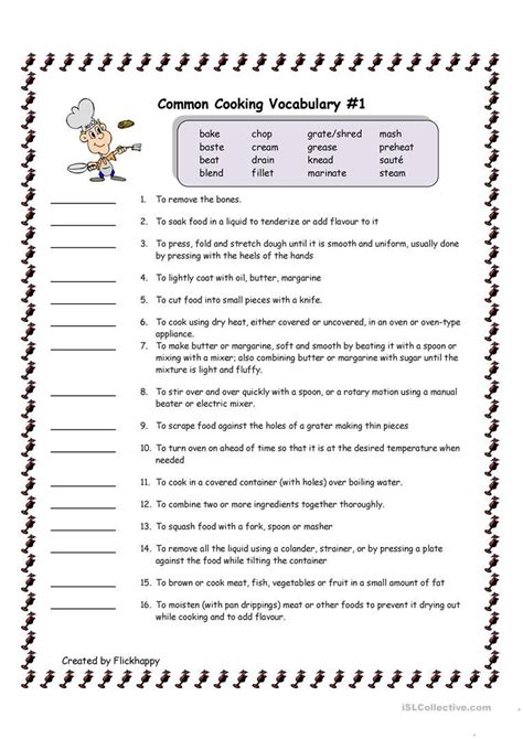 Free Printable Kitchen Safety Worksheets - Printable Templates