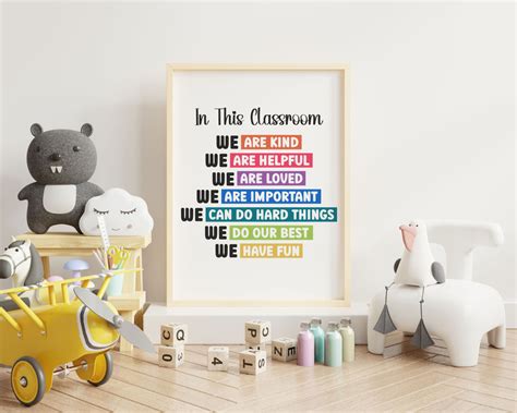 Printable In This Classroom Poster, PDF Classroom Rules, Positive Clas ...