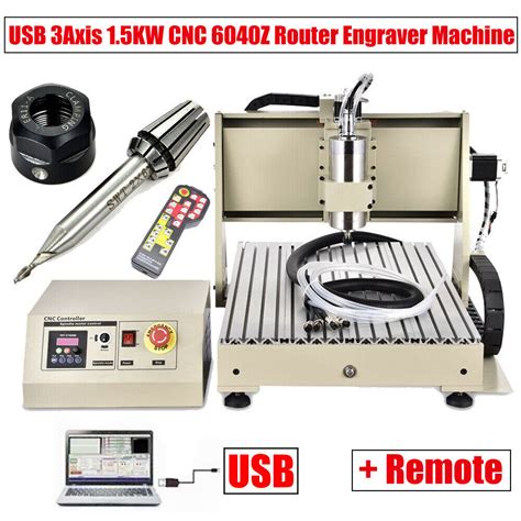 USB 3 Axis 1 5KW CNC 6040 Router Desktop Engraver Mill Metal DIY