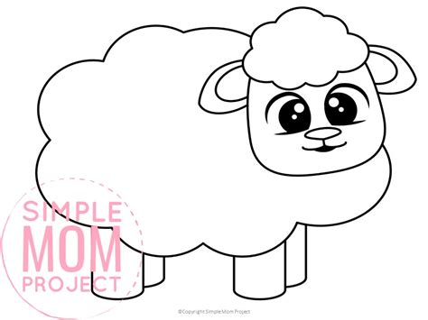 Free Printable Sheep Template Simple Mom Project