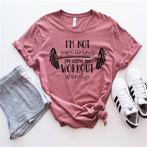 I M Not Swearing I M Using My Workout Words Shirt Funny Shirts For