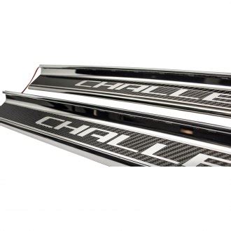 Dodge Challenger Door Sills Chrome Logos Illuminated Carid