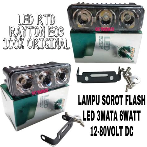 Jual Original Led Rtd Rayton E Tembak Sorot Mata Bisa Flash Motor