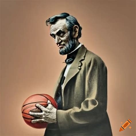 Abraham Lincoln With A Basketball