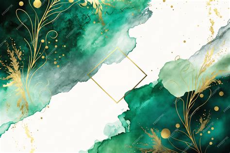 Premium Photo Luxury Emerald With Gold Glitter And Water Abstract Colors