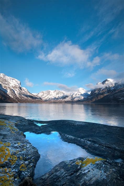 Aurland Fjord, Norway, in all its winter glory.