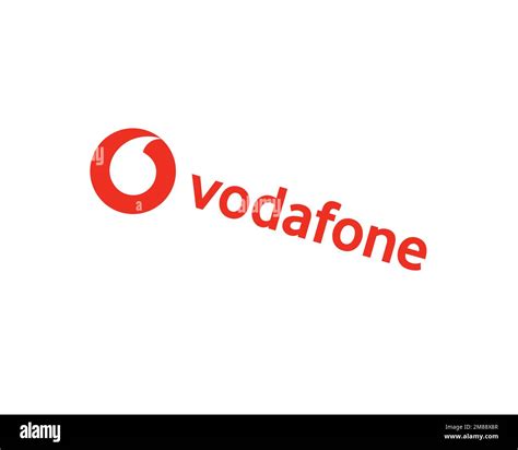 Vodafone Rotated Logo White Background B Stock Photo Alamy