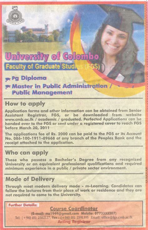 Postgraduate Diploma Master In Public Administration Public