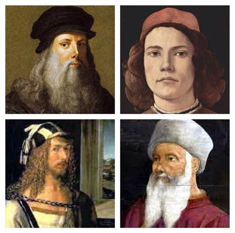 Artistas Renacentistas Da Vinci Botticelli Alberto Durero Donatello