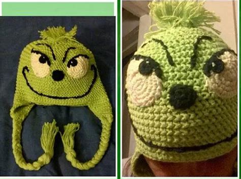 Crocheted Grinch Hat Needleworking Project By Bamwam Craftisian