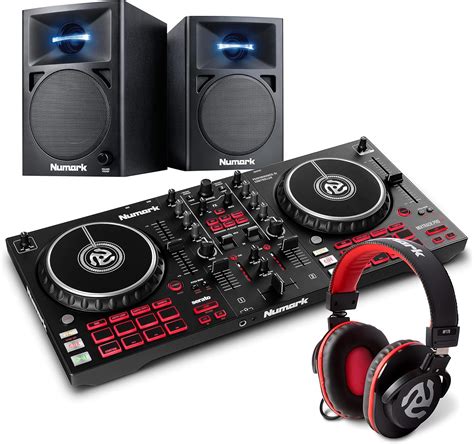 Numark DJ Equipment Bundle DJ Controller With 2 Decks DJ Mixer And