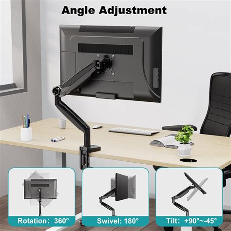 Mount Pro Single Monitor Mount For Max Inches Computer Screen Heavy