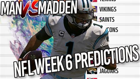 Predicting Every Nfl Week 6 Winnermikes Girlfriend Rescues His