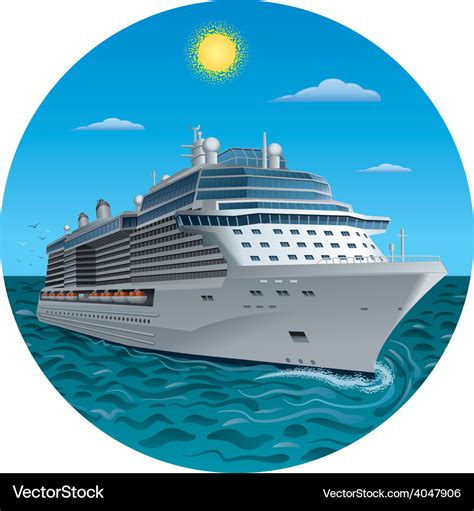 Cruise Ship Royalty Free Vector Image Vectorstock