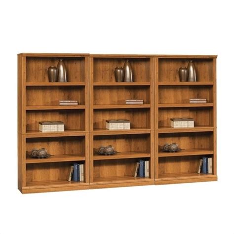 Sauder Select Triple 5 Shelf Wall Bookcase In Abbey Oak Walmart Canada