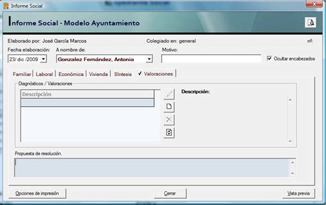 Software Para Servicios Sociales Informe Social Modelo Ayuntamiento