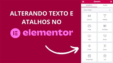 Como Editar Textos No Elementor Youtube