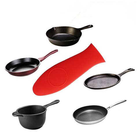 Kitchen Heat Resistant Silicone Hot Handle Holder Sets Pan Handle Cover