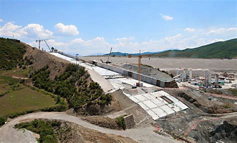 Dam Spillway Construction stock photo. Image of flow - 171847068