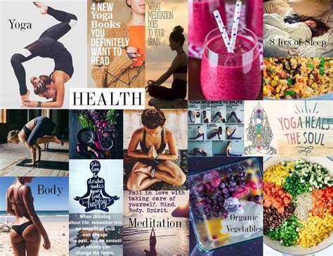 Vision Board Health Goals Spiritual Goals Healthy Body Healthy