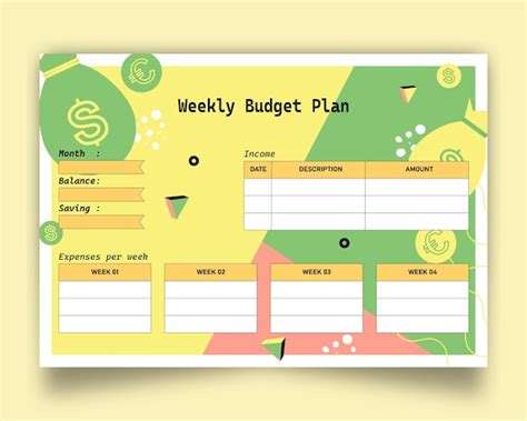 Premium Vector Montly Budget Plan With Good Template