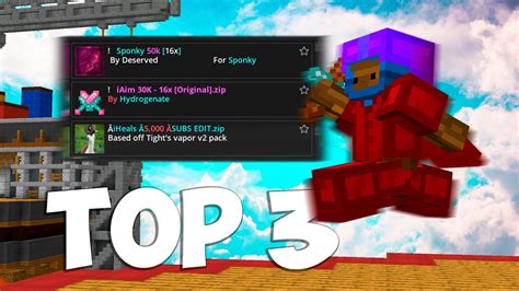 TOP 3 MEJORES TEXTURE PACKS Para BEDWARS MINECRAFT BUVULUV YouTube