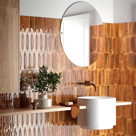 Luma Burnt Orange Gloss Decor Ceramic Wall Tile Tilemountain