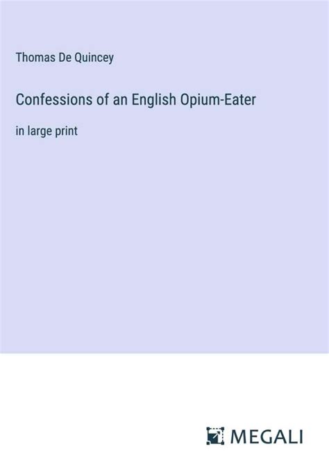 Confessions Of An English Opium Eater Thomas De Quincey Buch Jpc