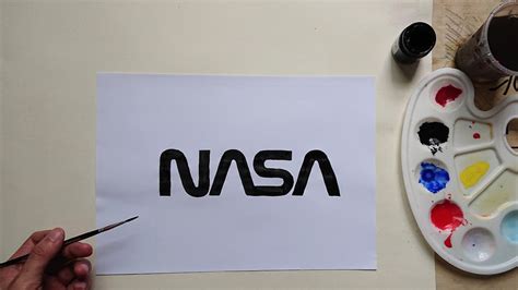 Cómo Dibujar El Logotipo De La Nasahow To Draw Nasa Logo Youtube