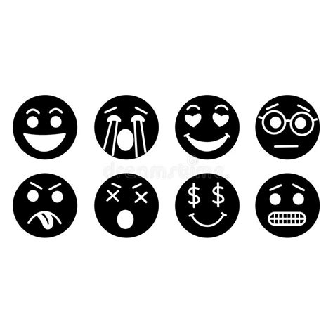 Face Emotion Icons Stock Illustration Illustration Of Isolated