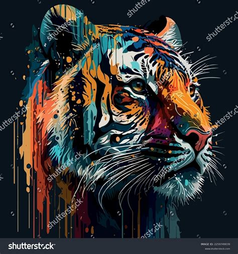 Colorful Tiger Pop Art Vector Illustration Stock Vector (Royalty Free) 2259749039 | Shutterstock