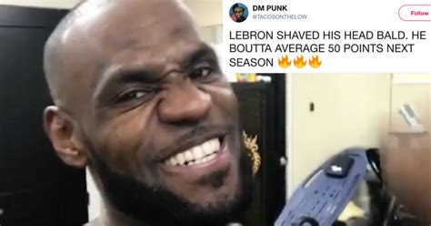 Twitter Lost Its Mind Over Lebron James Shaved Head Shaved Head