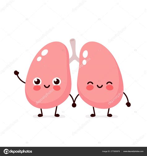 Strong Cute Healthy Happy Lungs Stock Vector By ©kahovsky 277583878